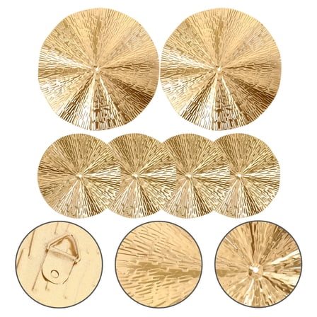 Topbathy 6pcs Metal Disc Wall Art Modern Decorative Accents for Home Décor