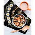 thumbnail image 3 of Black Daisy Bees Kitchen Dish Towels for Drying Dishes Set of 2, Spring Farmhouse Honey Floral Rings Waffle Weave Microfiber Hand Tea Bathroom Towels Quick Dry & Absorbent Towel 12x12, 3 of 7