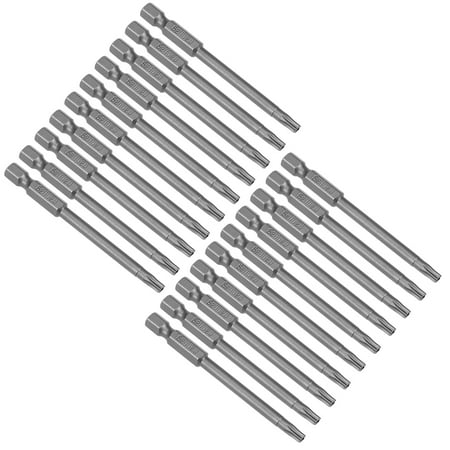 

20pcs 75mm 1/4 Hex Shank T20 Magnetic Torx Head Security Screwdriver Bits S2