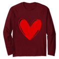 thumbnail image 4 of yillto Women Crewneck Sweatshirts Lightweight Casual Long Sleeve Shirts Heart Graphic Ladies Tops, 4 of 4