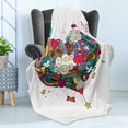 thumbnail image 4 of Love Soft Flannel Fleece Throw Blanket, Hand Drawn Love Doodle Hearts Clouds Cats and Birds Baloons Giant Heart Shape, Cozy Plush for Indoor and Outdoor Use, 50" x 60", Multicolor, by Ambesonne, 4 of 5