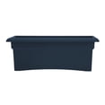 thumbnail image 5 of Bloem Veranda 26" Plastic Rectangular Deck Box Planter - UV-Resistant, Indoor/Outdoor, Navy, 2-Pack, 5 of 7