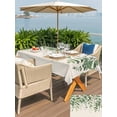 thumbnail image 5 of Outdoor Tablecloth with Umbrella Hole for Patio/Picnic/Party/Camping, Green Leaves Waterproof Table Cloth Rectangle Table Cover Washable, Summer Botanical (54"x 80"), 5 of 8