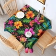 thumbnail image 2 of Pioneer Flower Floral Print Pattern Square Tablecloth,Waterproof Square Table Cover,Wipeable Spillproof Washable Table Cover for Home Kitchen Party Decor 60"x60"(152x152cm), 2 of 6
