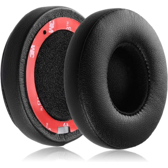 Ear Pads for Beats Headphones, Replacement Memory Foam Leather-Covered Ear Cushions Compatible for Solo 2 & 3 Wireless On-Ear Headphones