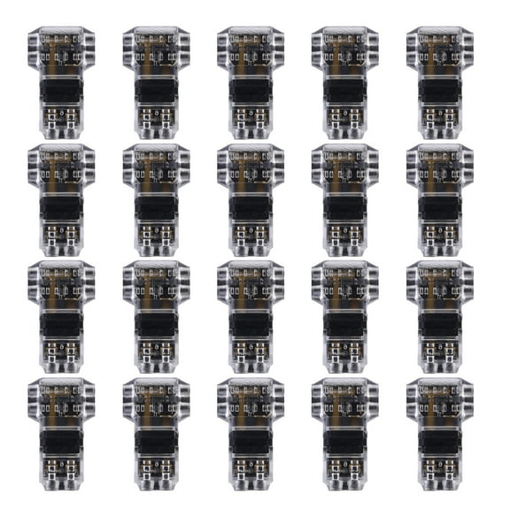 20Pcs 3 Way 2 Pin Wire Connectors Solderless Wire Splices Connectors Low Voltages and High Voltages Wire Connectors