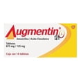 thumbnail image 2 of Augmentin Amoxicilina 875 mg, Ácido Clavulánico 125 mg 14 tabletas, 2 of 4