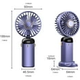thumbnail image 4 of InnotechSC Ventilador Portátil de Mano, Ventilador de Viaje Personal Multifunción 3 en 1 con Batería de 4000 Mah con Pantalla Digital, Ventilador de Escritorio Plegable de 90° con Base, Ventilador de Pestañas de 5 Velocidades, 4 of 7