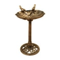 thumbnail image 1 of Bain d'Oiseaux Décoratif en Forme de Coquillage en Résine Bronze Antique, 1 of 3