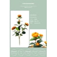 thumbnail image 6 of Artificial Camellia Tree 2 Pack, 36"Faux Camellia Plant in Pot with Orange Flowers, Greenery Potted Plant for Indoor Outdoor Office Home Porch Decor, Orange,Gift for Mother's day, 6 of 9