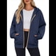 thumbnail image 2 of Sudadera con Capucha para Mujer, Sudadera con Cremallera, Moda de Otoño, Chaquetas de Larga, Ropa de Invierno, Conjuntos Marina XL, 2 of 8