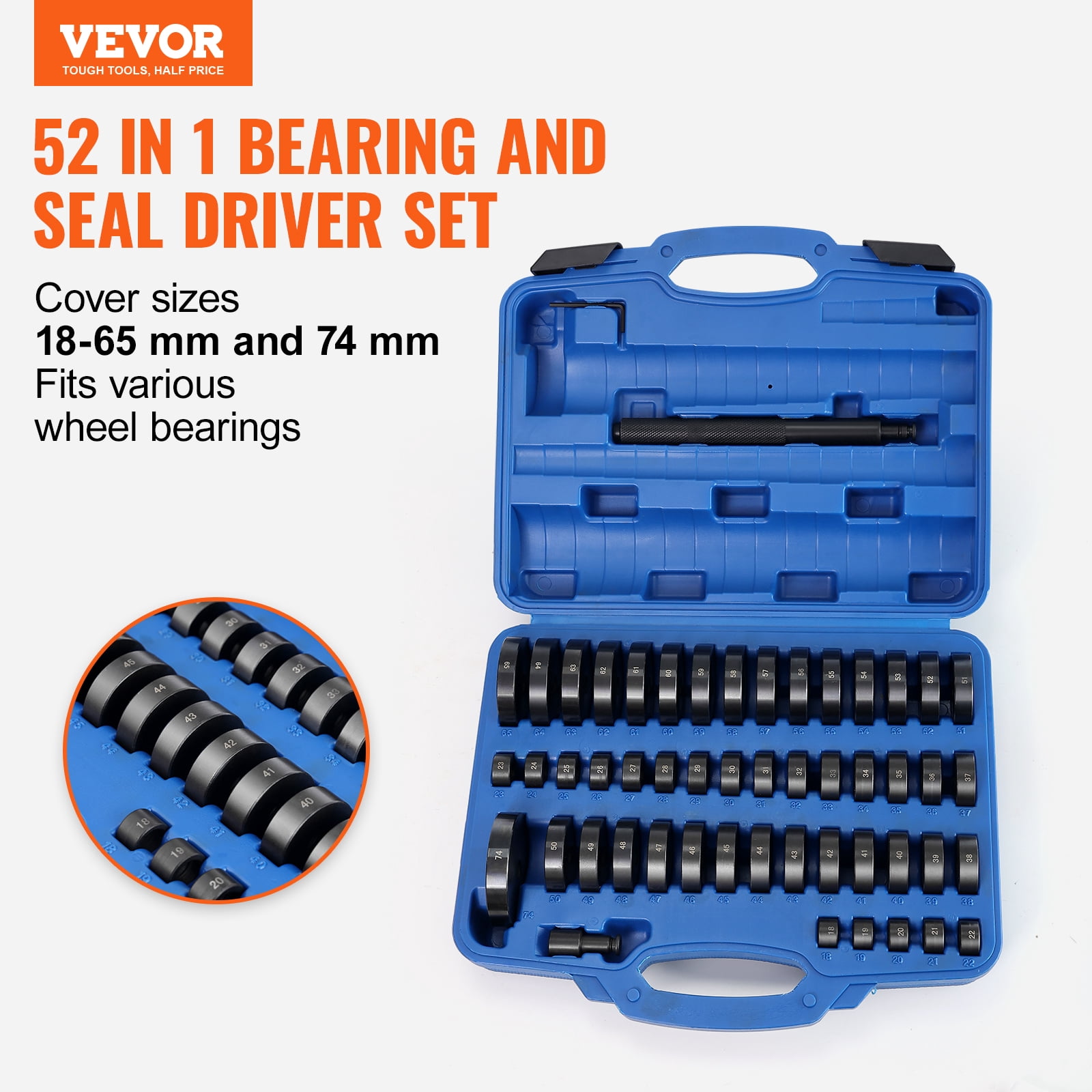BENTISM 52 Pcs Custom Bushing Press Kit Transmission Wheel Bearing Race Seal Kit