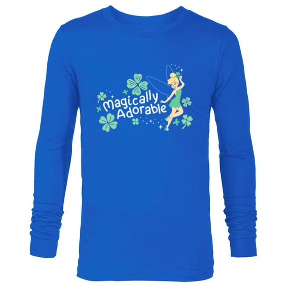 Disney Tinker Bell Magically Adorable Fairy St Patrick’s Day - Long Sleeve T-Shirt for Men - Customized-Navy