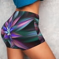 thumbnail image 4 of Daiia Colored Abstract Pattern Women's Workout Shorts Biker Shorts - High Waisted Workout Spandex Tummy Control Gym Running Yoga Shorts-Large, 4 of 8