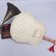 thumbnail image 4 of Under 10 Paper Fans set Handwoven Wheat Ancient Style Hand Fan, 4 of 4