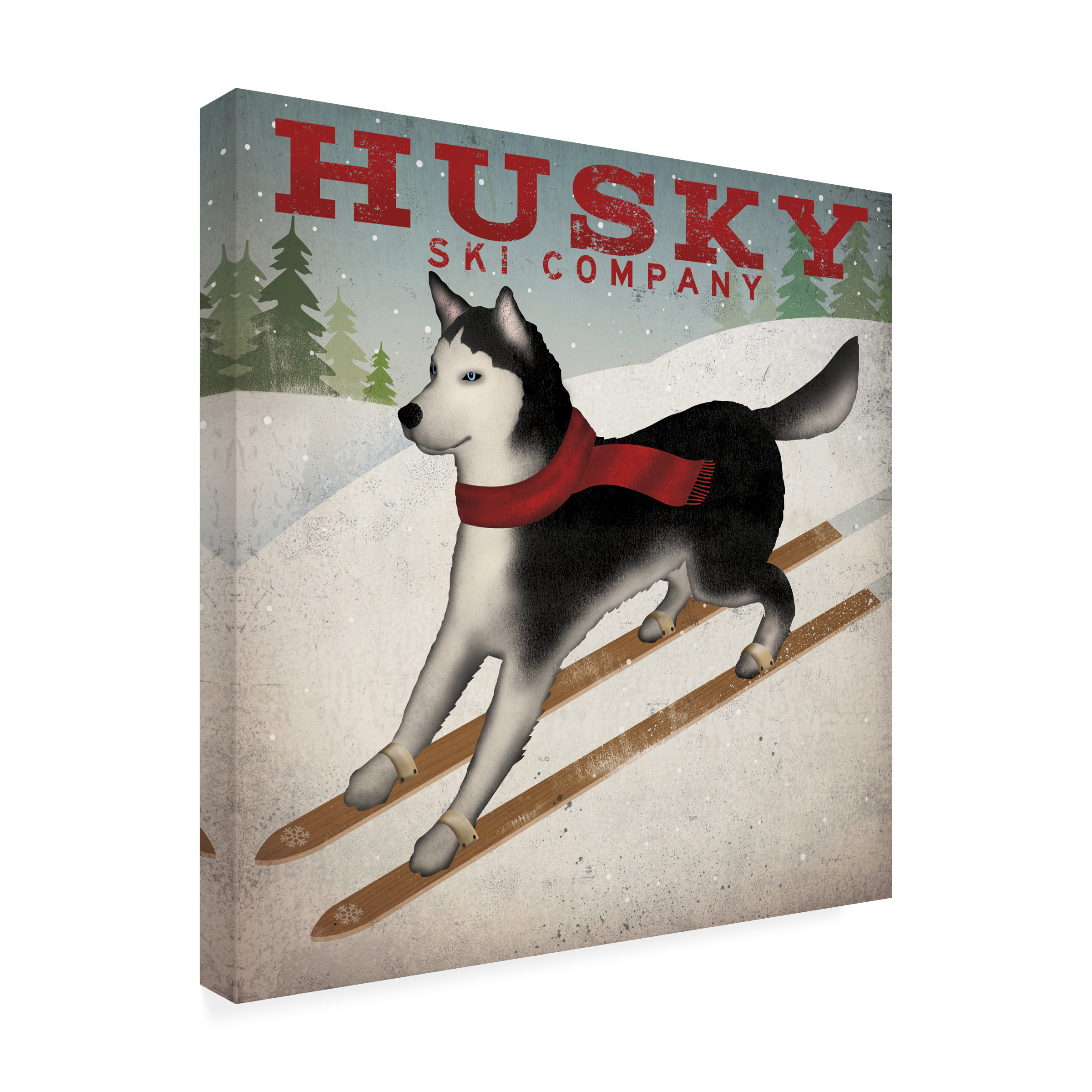 Trademark Fine Art 'Husky Ski Co' Canvas Art by Ryan Fowler