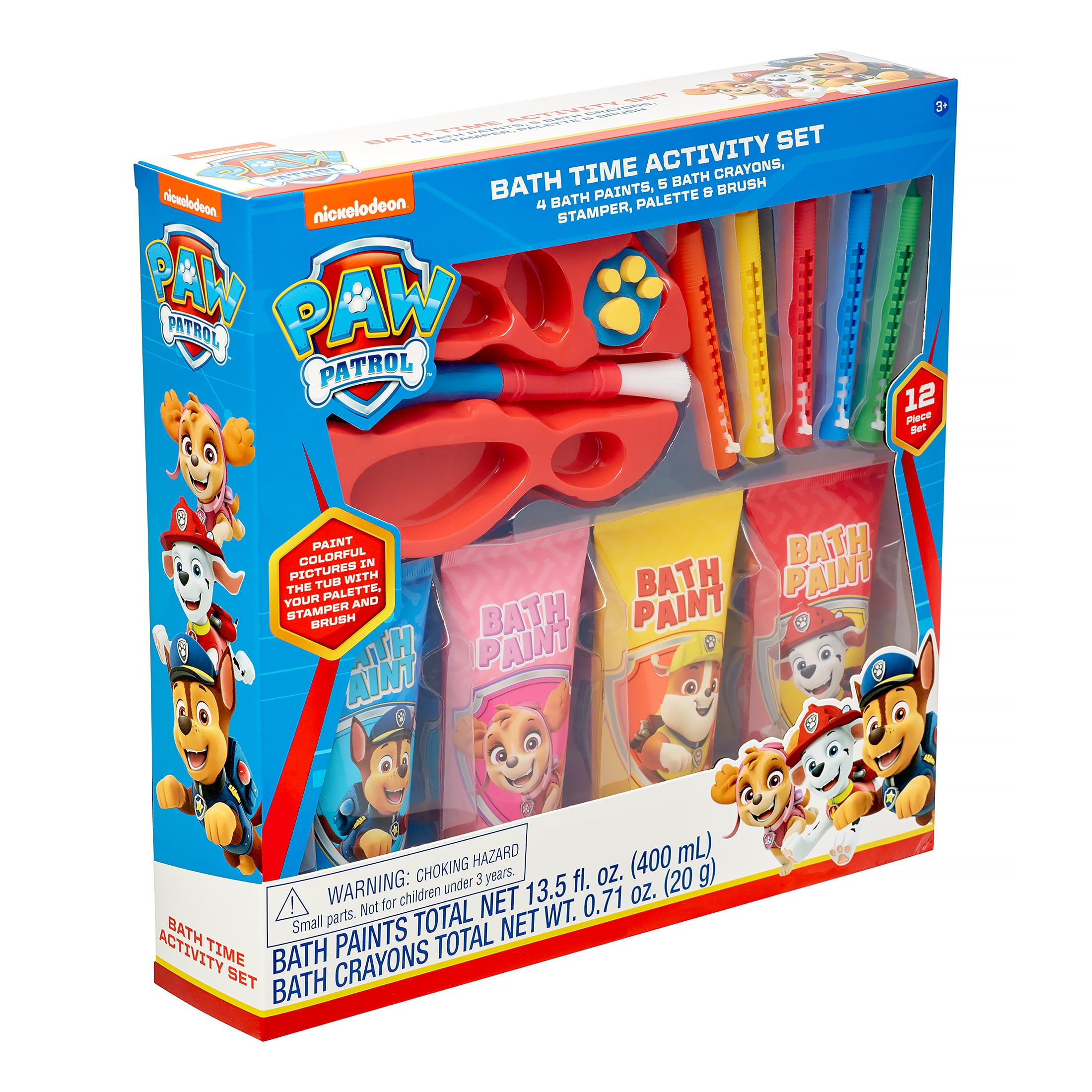 PAW Patrol 12 Piece Bath Time Paint and Crayon Activity Set