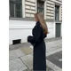 thumbnail image 5 of Abrigo largo de lana con cinturón para mujer, abrigo holgado de gran tamaño con solapa de doble botón, ropa de calle alta para otoño, 5 of 5