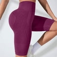 thumbnail image 4 of Yoga Shorts for Women 3D Cellulite Leggings Slim Move Cellulite Leggings Push-Up Sculpting Yoga Fitness Pants Workout Shorts Wine S, 4 of 5