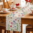 thumbnail image 5 of Spring Floral Table Runner 108 Inches Long Farmhouse Dress Scarves, Pink Blue Flowers Butterfly Rustic Dining Tablerunner for Coffee Table/Kitchen Island/Party Décor, 13" x 108", 5 of 8