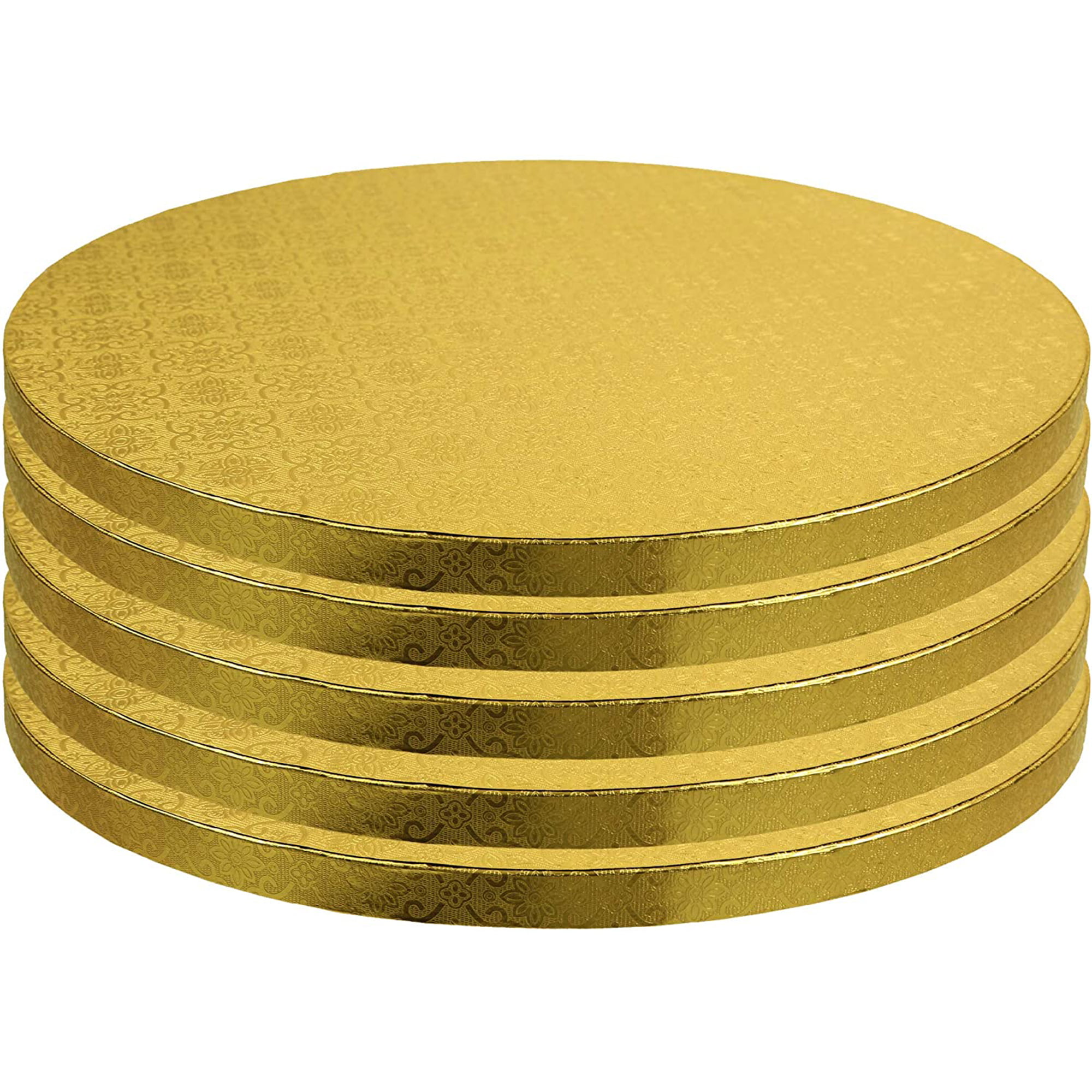 10pcs 6" Round Cake Boards 6 Inches Diameter Gold Metallic Circle Cardboard Base 