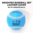 thumbnail image 2 of Markwort 9-Inch Leather Cover Weighted Baseball Training Set (1 each 7oz, 8oz, 9oz, 10oz, 11oz, 12oz), 2 of 4