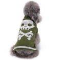 thumbnail image 3 of Halloween Dog Sweaters Sets Grass Green Skull Boo Puppy Dog Clothes Pet Knitwear for Dog Cat Pet Costume-XXL, 3 of 6