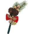 thumbnail image 1 of Boutonniere de piña para novios en Navidad. Decoración para bodas., 1 of 8