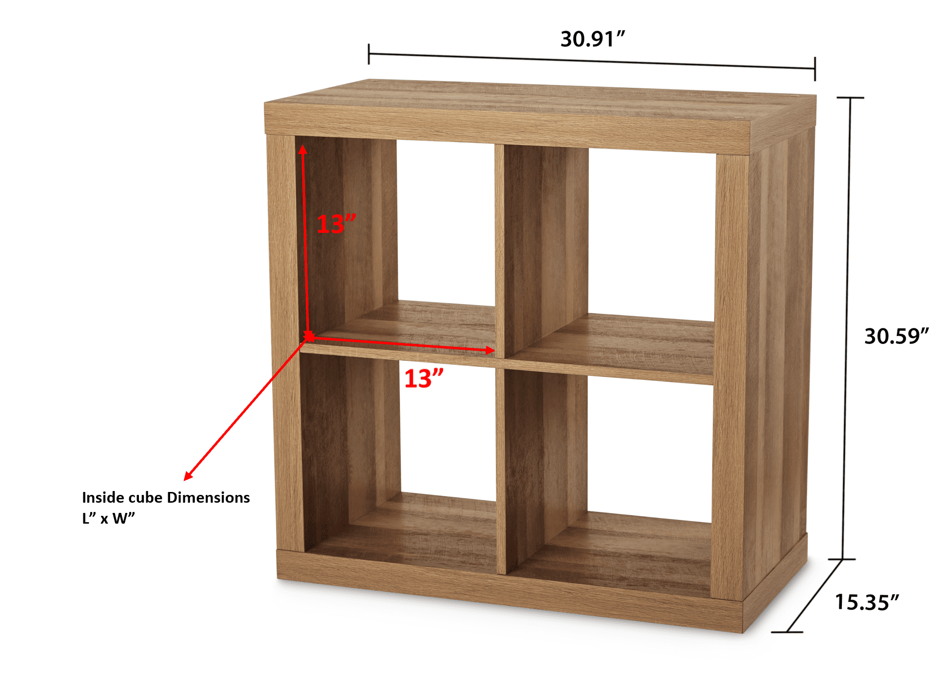 Better Homes & Gardens Square 4-Cube Organizer, Brown Better Homes & Gardens Square 4-Cube Organizer, Brown