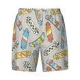 thumbnail image 4 of Lsque Mens Swim Trunks Skateboard Pattern - Bathing Suit Compression Liner - Beach Swim Shorts Swimwear - (S-3XL) - Stretch Quick Dry -Small, 4 of 9