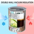 thumbnail image 2 of 12oz Coffee Tumblers Pioneer Flower Floral Print Pattern Stainless Steel Vacuum Insulated Travel Tumbler Coffee Cups Mug with Lid and Straw with Cleaning Brush for Cold & Hot Drinks, 2 of 5