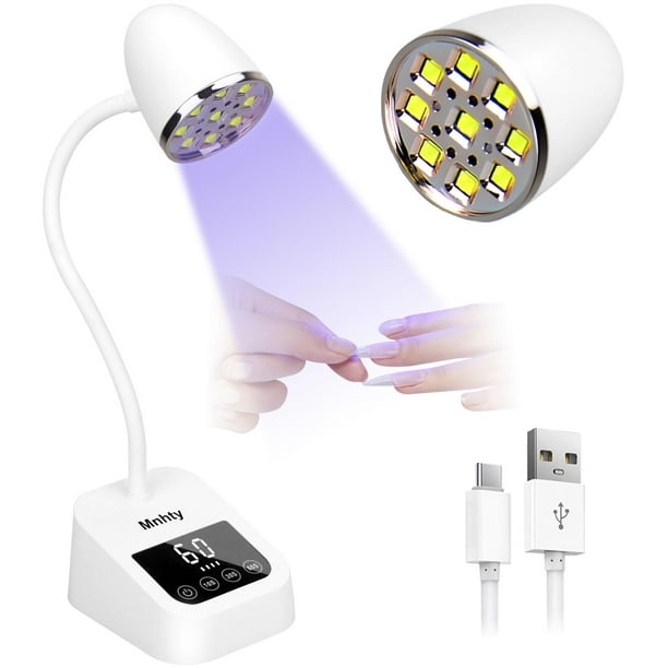 Lámpara de uñas UV Mnhty 27 W recargable para esmalte en gel