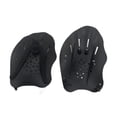 thumbnail image 2 of Paletas de natación, suministros para remos de natación, guantes de entrenamiento físico prácticos, aletas de mano para niños, adultos, hombres y Negro, 2 of 8