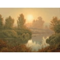 thumbnail image 2 of Adamov, Alexey 14x12 White Modern Wood Framed Museum Art Print Titled - The Fog by Sunrise, 2 of 4