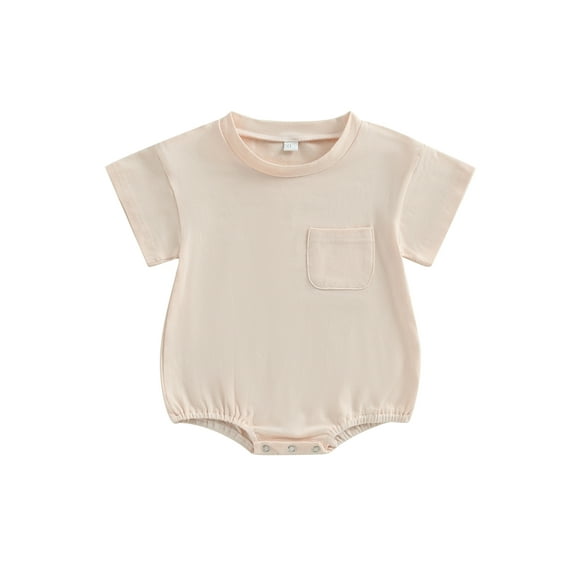 Bagilaanoe Newborn Baby Boy Girls Rompers Short Sleeve Bodysuits 6M 12M 18M 24M Infant Casual One Piece Short Jumpsuit