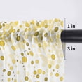 thumbnail image 5 of Yellow Polka Dot Valance Curtains for Kitchen/Living Room/Bathroom/Bedroom Window, Rod Pocket Small Topper Half Short Window Curtains Voile Sheer Scarf, Ombre Abstract White Monochrome 60"x18", 5 of 8