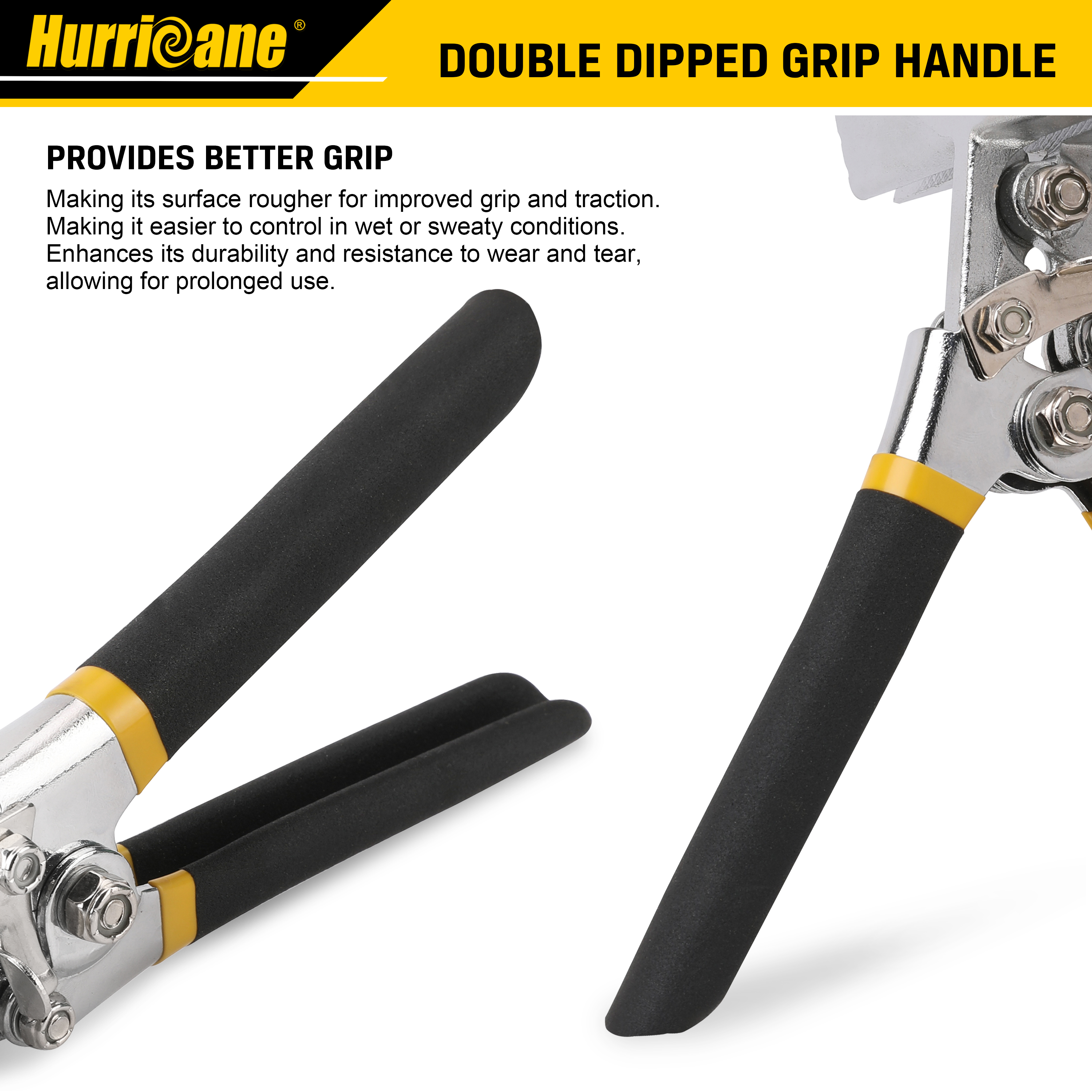 6 inch Straight Jaw Sheet Metal Hand Seamer Bending Pliers with Double Dipped Cushion Handle