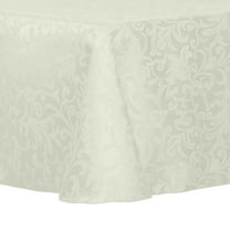 Ultimate Textile Vintage Damask Somerset 52 x 70-Inch Oval Tablecloth Ivory Cream