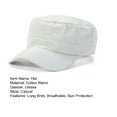 thumbnail image 7 of Unisex Hat Flat Top Long Brim Decorative Sunscreen Baseball Plain Cap Headwear, 7 of 7
