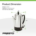 thumbnail image 4 of Presto 02822 Stainless Steel Coffee Maker, Classic Percolator, Easy Pour Spout, Silver, 4 of 10