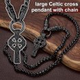 thumbnail image 3 of Chainspromax - Collar vikingo Mjolnir/Fenrir para hombre, con diseño de lobo, celta y runas, cadena de 71 cm, personalizable, acero inoxidable, estilo nórdico vikingo, 3 of 5