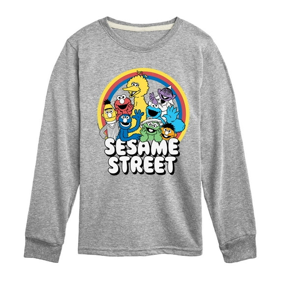 Sesame Street - Group Rainbow - Toddler and Youth Long Sleeve T-Shirt
