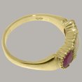 thumbnail image 4 of LBG British Made 10k Yellow Gold Natural Opal & Ruby Womens Anniversary Ring - 33 size options - Size 10.25, 4 of 7