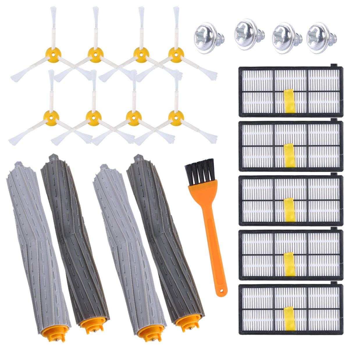 Vacuum Replacement Part Kit Filter Brush Sets for iRobot Roomba 800 870 900 980 