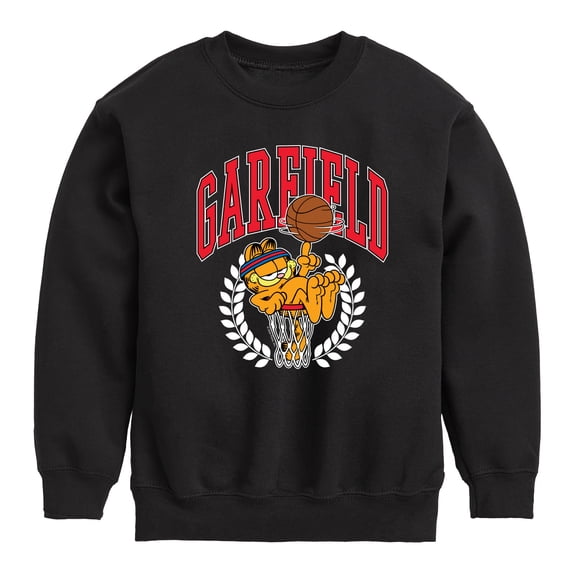 Garfield - Basketball - Toddler & Youth Crewneck Fleece Sweatshirt