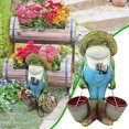 thumbnail image 2 of Statue de Fée de Jardin Frog Pot de Fleurs en Résine pour Pelouse, 2 of 5