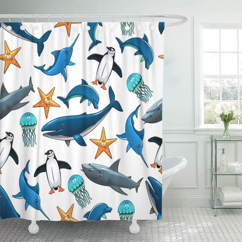 Crocodile Print Pattern Bathroom Shower Curtain