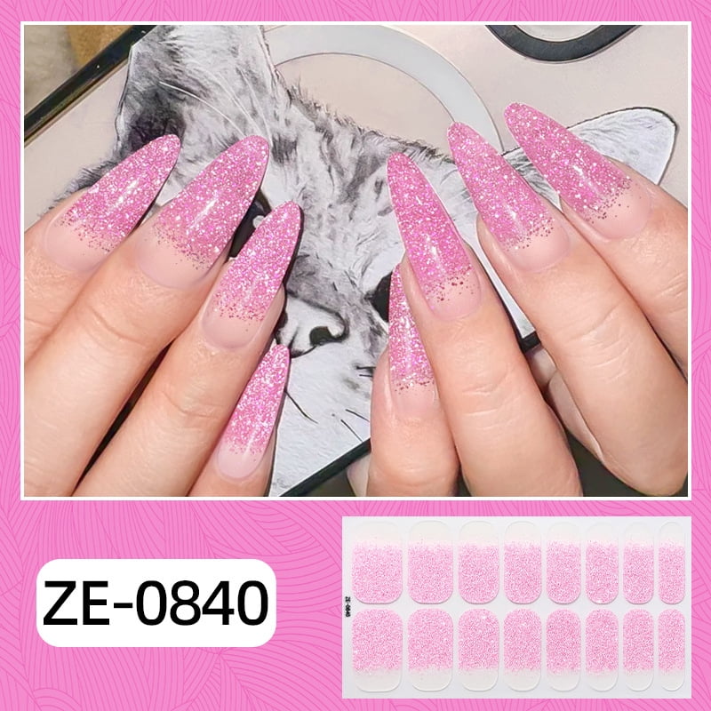10PCS Gradient onion powder nail stickers waterproof ins style nail stickers nail polish film free baking nails