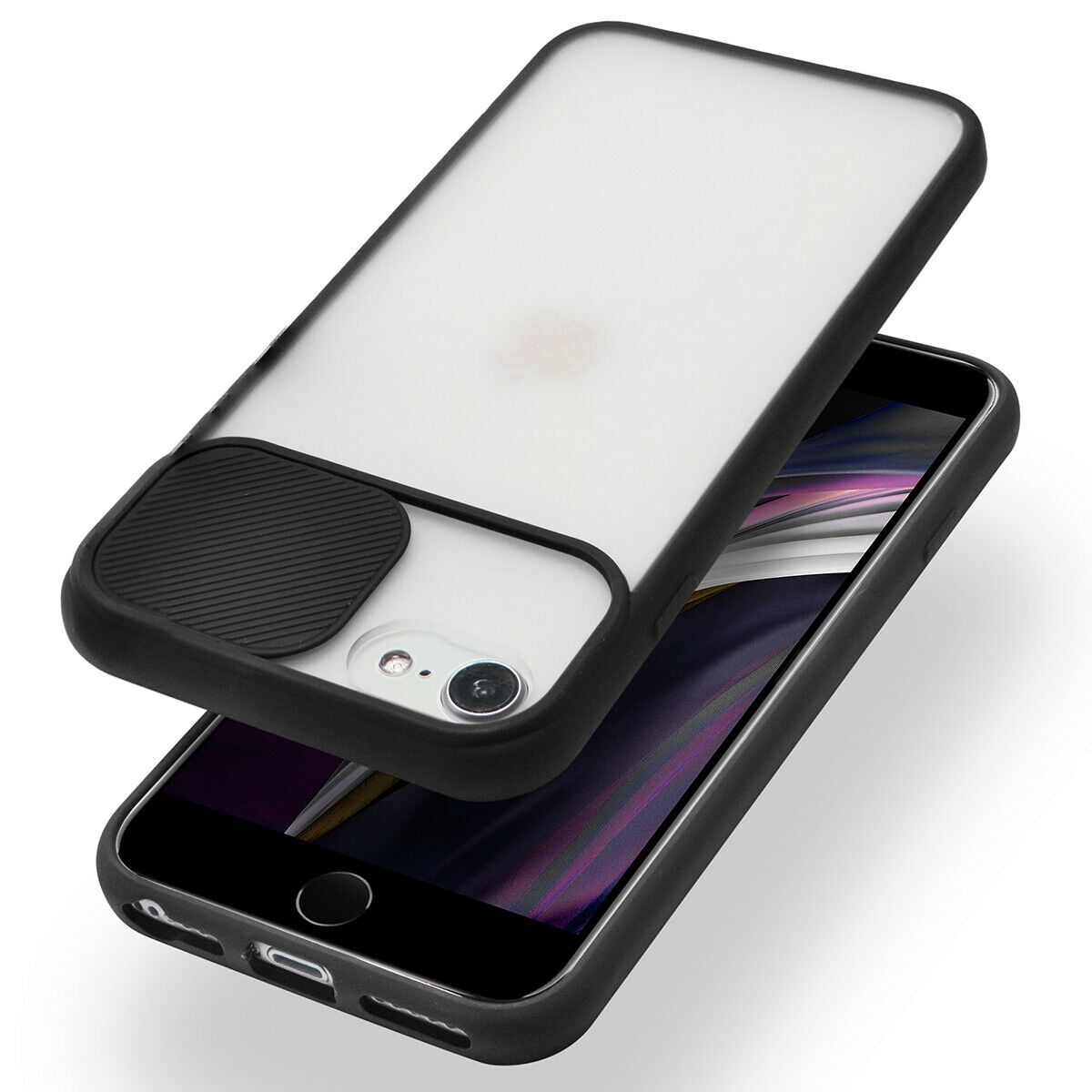 For iPhone SE 2020/iPhone 6s/7/8 Clear Slim Shockproof Case with Lens