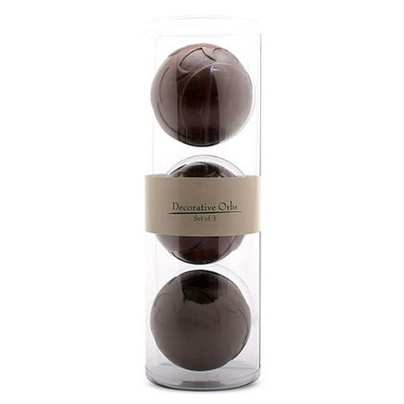 Set Of 3 Resin Decor Balls